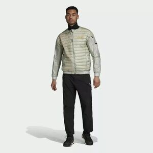 Mens Adidas x Terrex Hike Bomber Down Jacket Gray Size 2XL